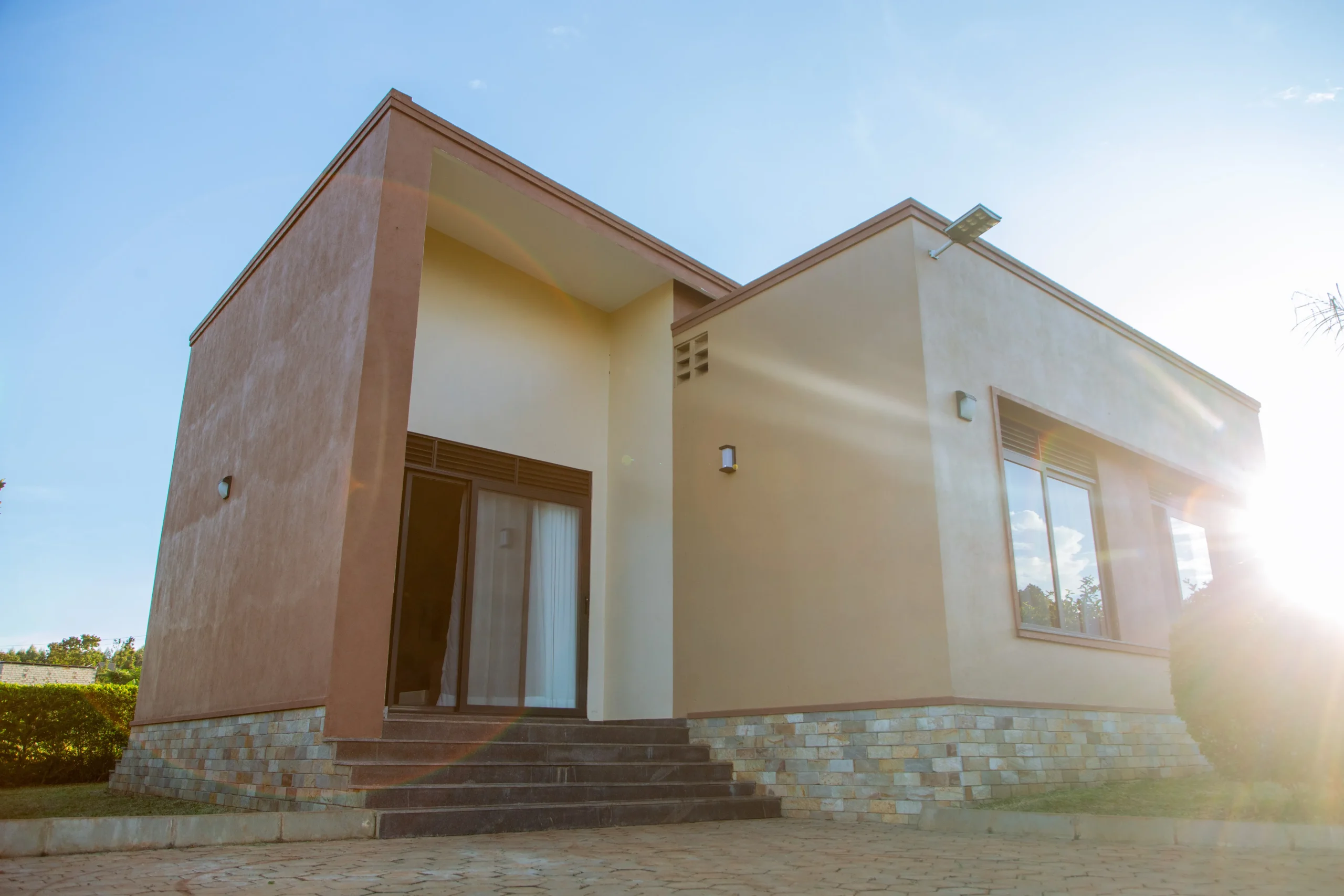 Modern single-story residential house designed by Quesi Properties in Uganda